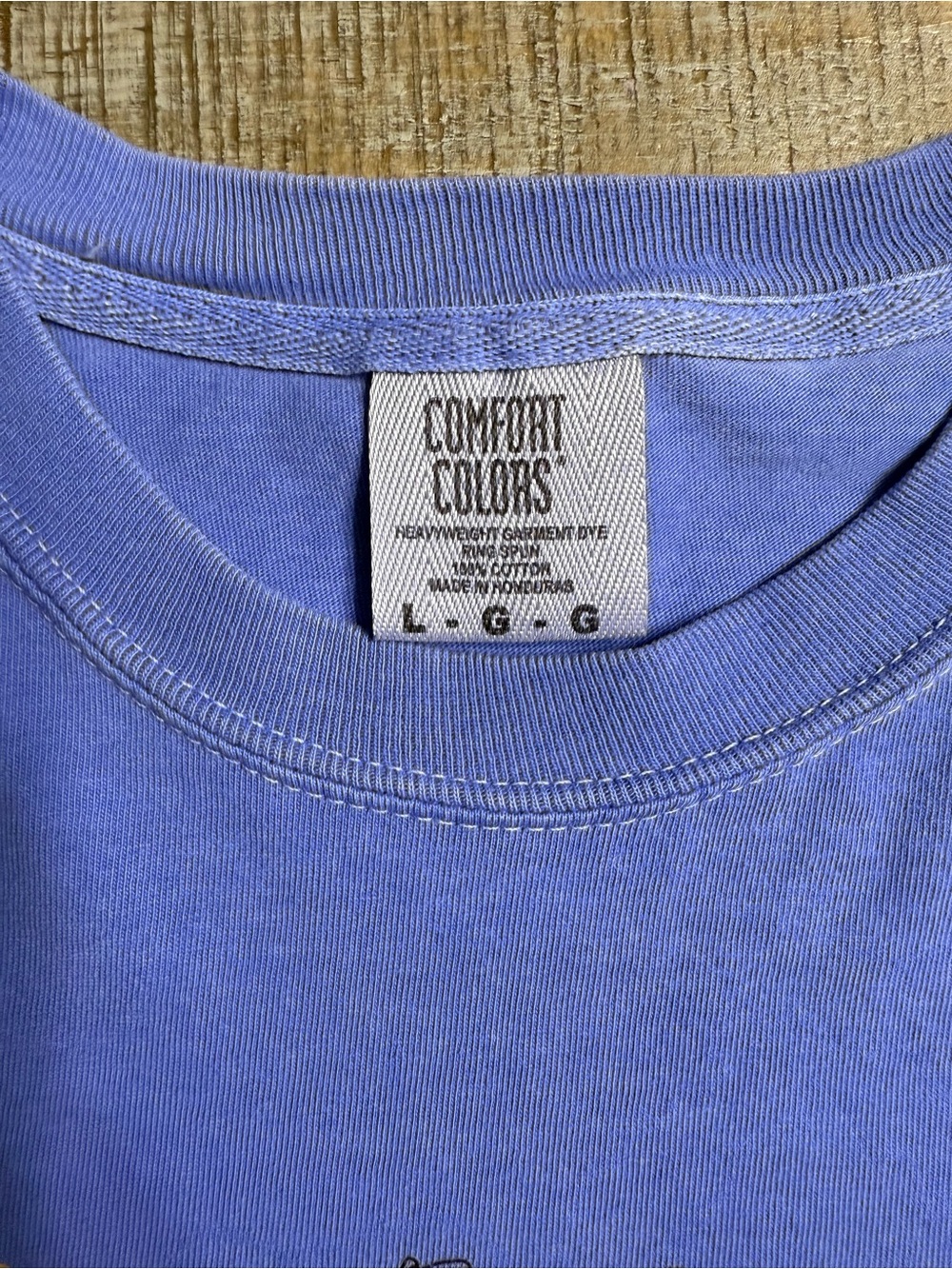 Comfort Colors Blue Short Sleeve Tee with Tiger Graphic - Picture 2 of 6
